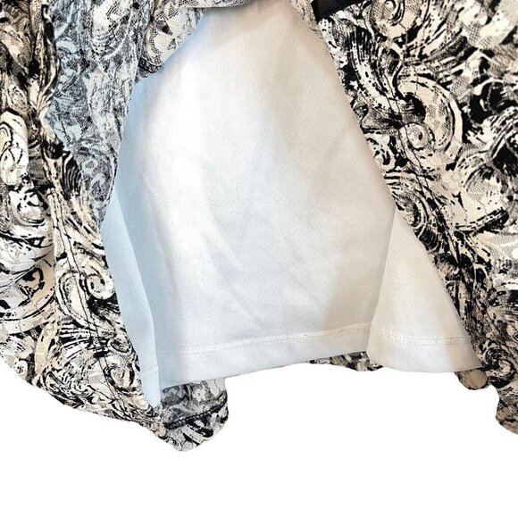 Lane Bryant Sleeveless White And Black Lace Cap Sleeve Sleeveless Top Size 26/28 - Picture 3 of 5